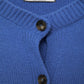 Cardigan in lana a maglia rasata con bottoni a contrasto
