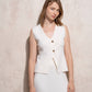 Gilet in maglia con bottoni dorati
