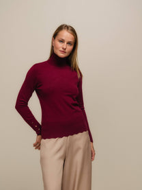 Maglione dolcevita da donna in maglia morbida