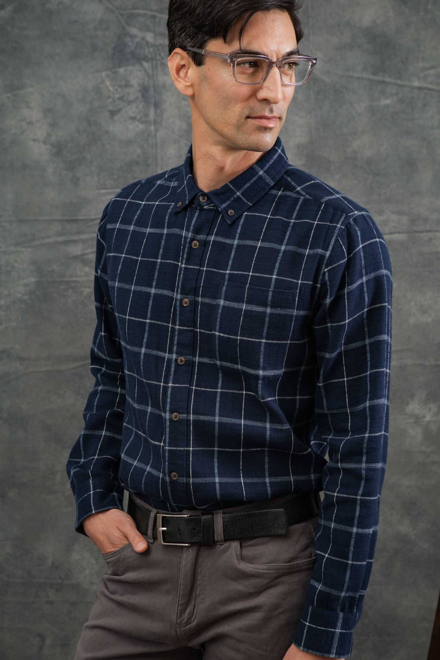 Camicia slim a quadri Sutton Moonrise