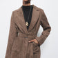 Blazer in velluto a coste con cintura