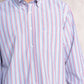 Camicia a righe multicolor da uomo in cotone e poliestere