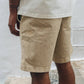 Pantaloncini da arrampicata in cotone Ecodye color sabbia