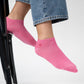 Calzini alla caviglia glitter rosa