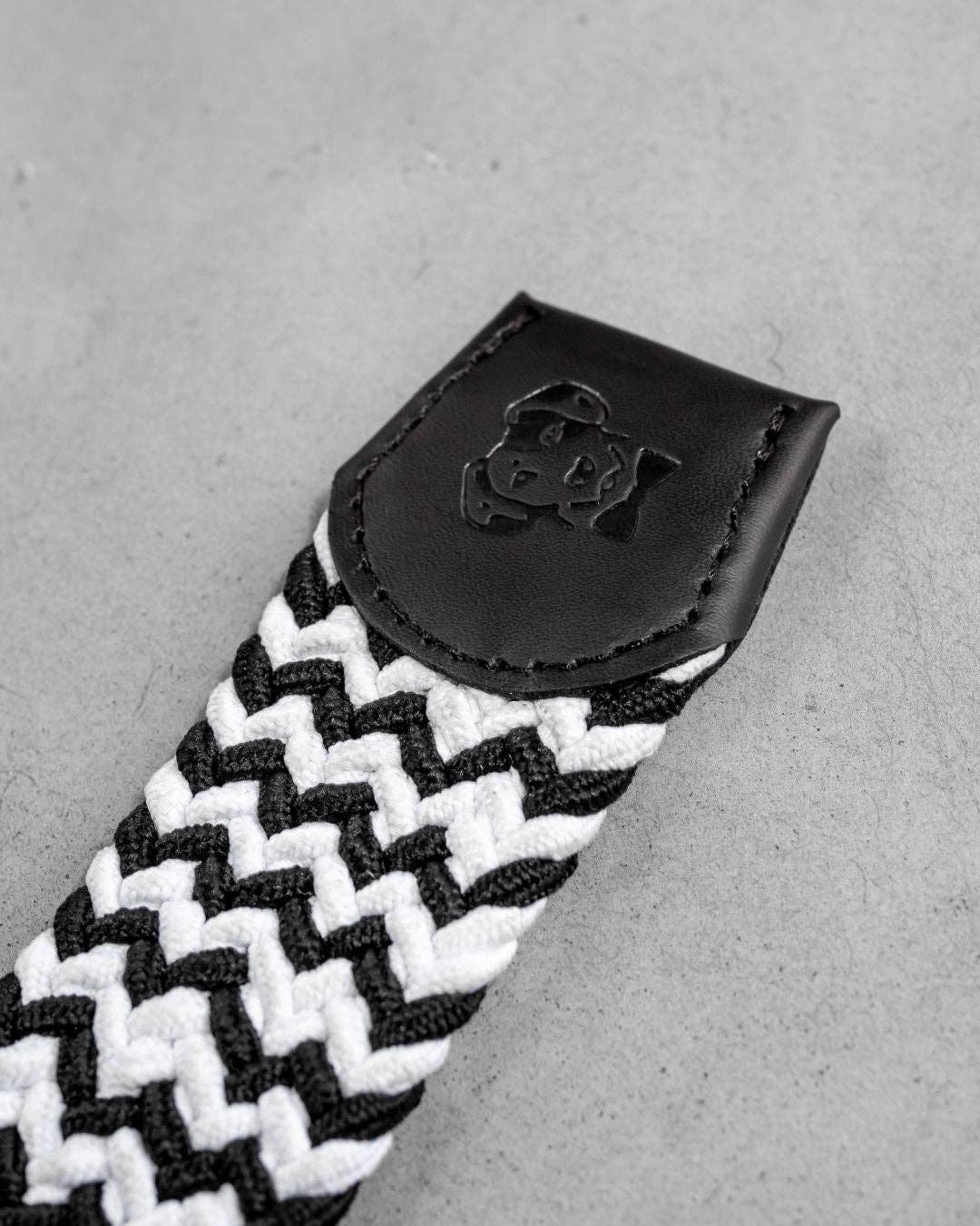 Cintura elastica bicolore bianco e nero