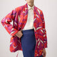 Cappotto fantasia con nodo frontale