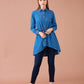 Camicia lunga in denim con cintura