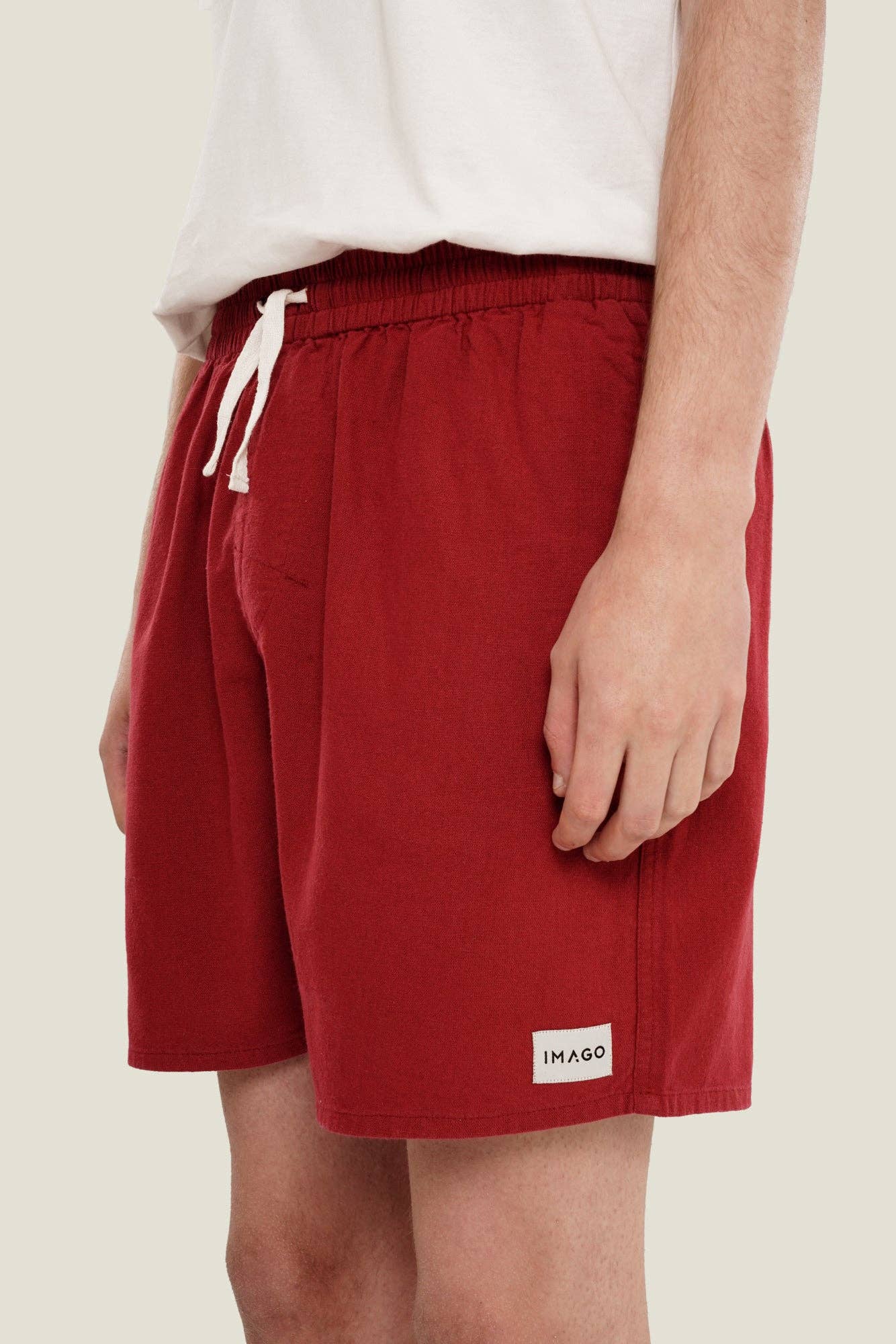 Pantaloncini in lino rossi Carriage