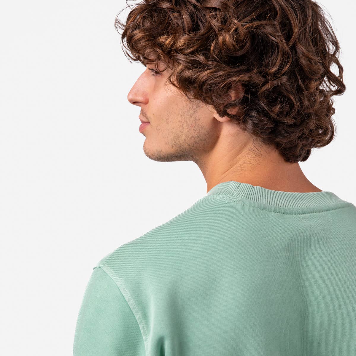 Felpa unisex Billyclub verde acqua in cotone biologico