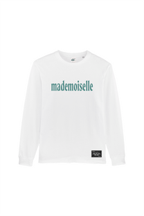 T-shirt a maniche lunghe “Oui” in cotone biologico