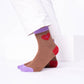Calzini alla caviglia in cotone pettinato con cuore glitter