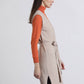 Gilet lungo con cintura