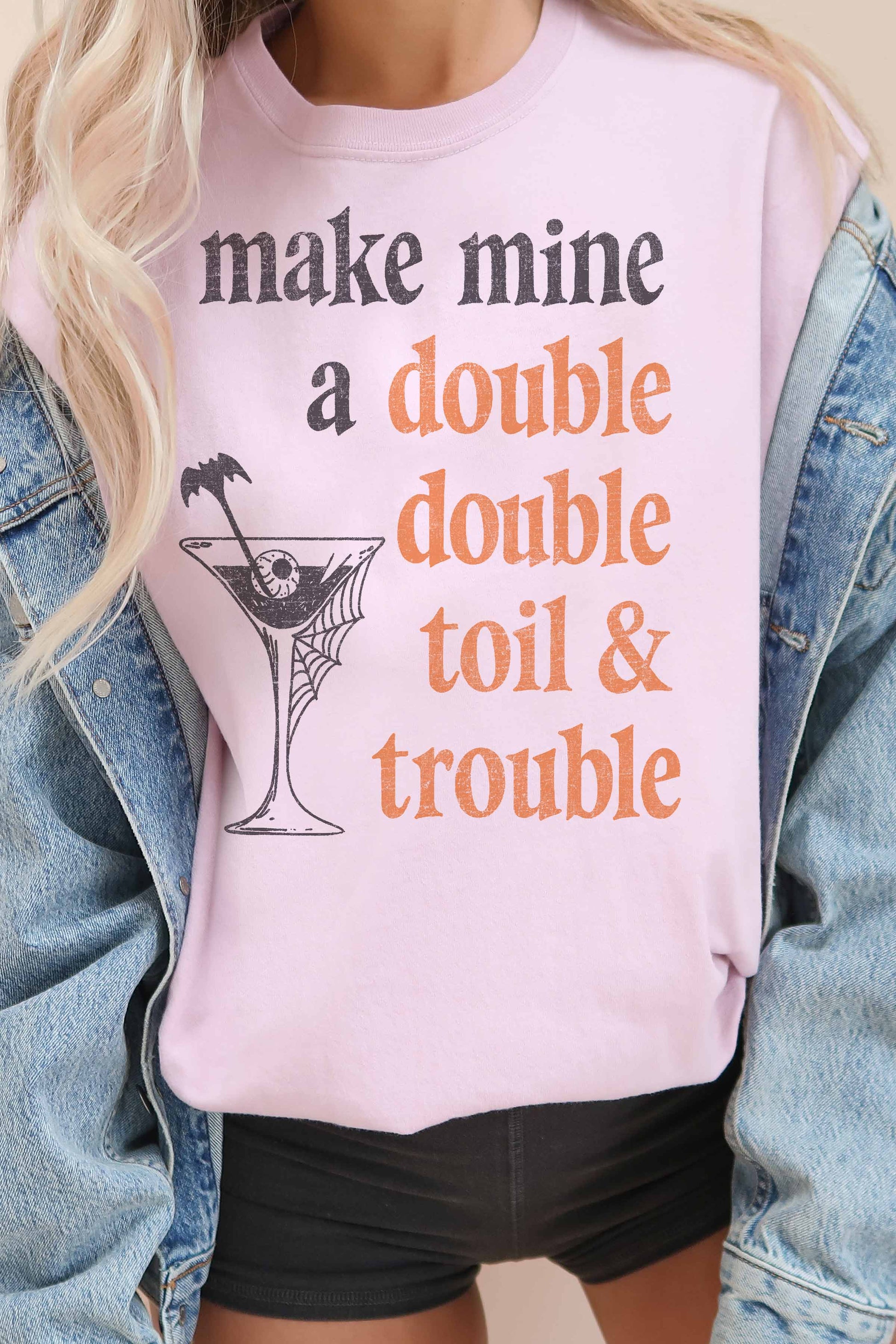 T-shirt Oversize Grafica Witches Martini