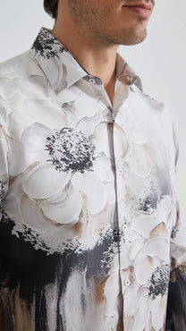 Camicia fantasia comfort fit da uomo
