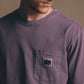T-shirt Garza viola tramonto tinta a pigmento