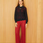 Cardigan polo in cotone fine all’uncinetto