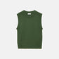 Gilet in maglia rasata con scollo rotondo