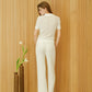 Polo in cotone fine micro pointelle