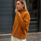 Maglione in lana con collo alto e bottoni