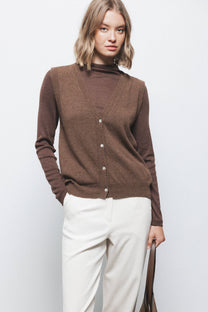 Gilet in maglia con scollo a V