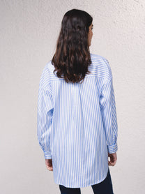 Camicia oversize a righe con bottoni