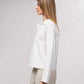 Maglia polo in misto cotone a maniche lunghe