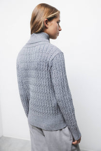 Maglione dolcevita in maglia strutturata