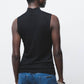 Top a collo alto con dettagli metallici