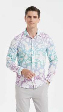 Camicia premium a stampa floreale digitale
