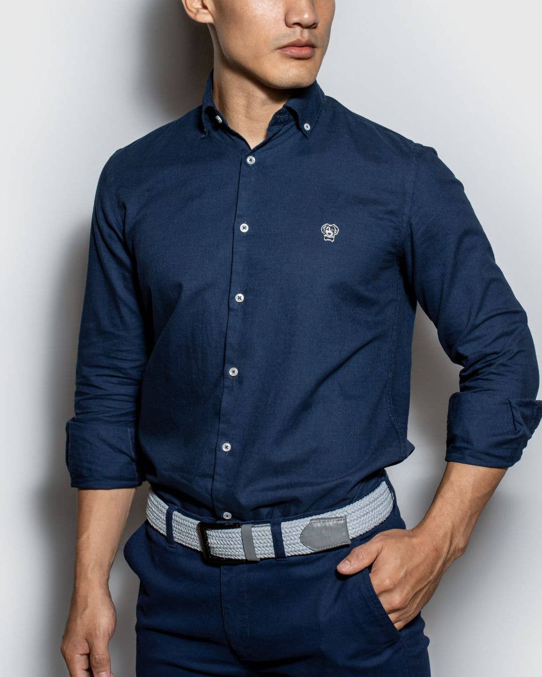 Camicia Oxford blu antimacchia