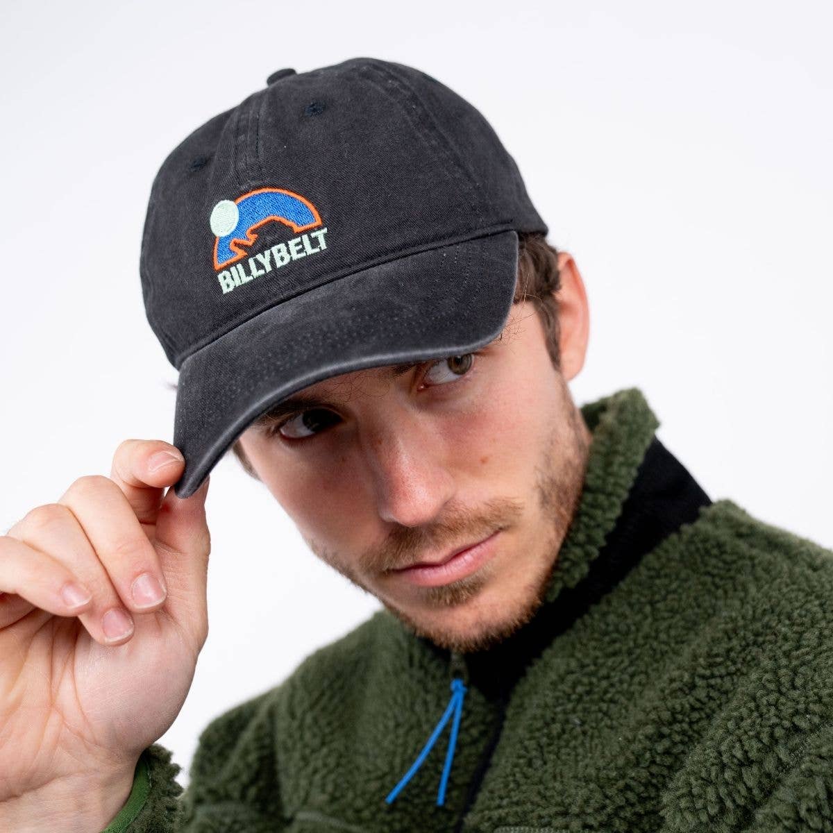Cappellino in cotone lavato antracite