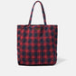 Borsa tote imbottita tartan