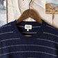 Maglione Orson a righe puntinate blu navy