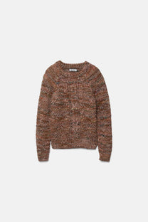 Maglione a maglia strutturata multicolor