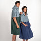 Poncho surf in cotone biologico Sunset Verde