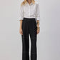 Pantaloni neri con cuciture a contrasto