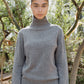 Maxi maglione a collo alto in puro cashmere