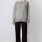 Maglione oversize in maglia grigio