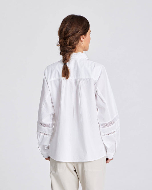 Camicia Hanne in popeline di cotone bianco