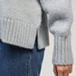 Cardigan in maglia spessa color cielo