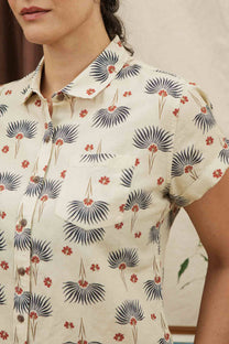 Camicia Bea a maniche corte con stampa Aloha Floral