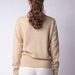 Maglia dolcevita in misto cashmere con lavorazione 3D
