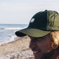 Cappello dad verde Kombu con logo ricamato