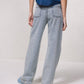 Jeans a gamba larga a vita alta