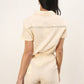Blusa Cira in cotone con dettagli in pizzo