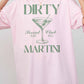 T-shirt oversize Dirty Martini con stampa grafica