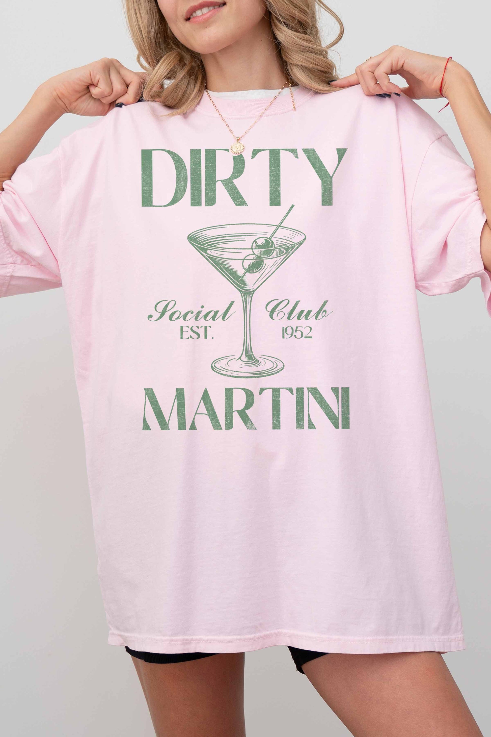 T-shirt oversize Dirty Martini con stampa grafica