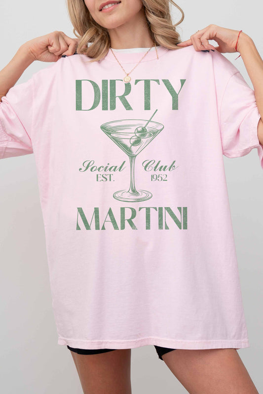 T-shirt oversize Dirty Martini con stampa grafica