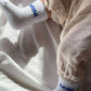 Calzini mini blu in cotone biologico