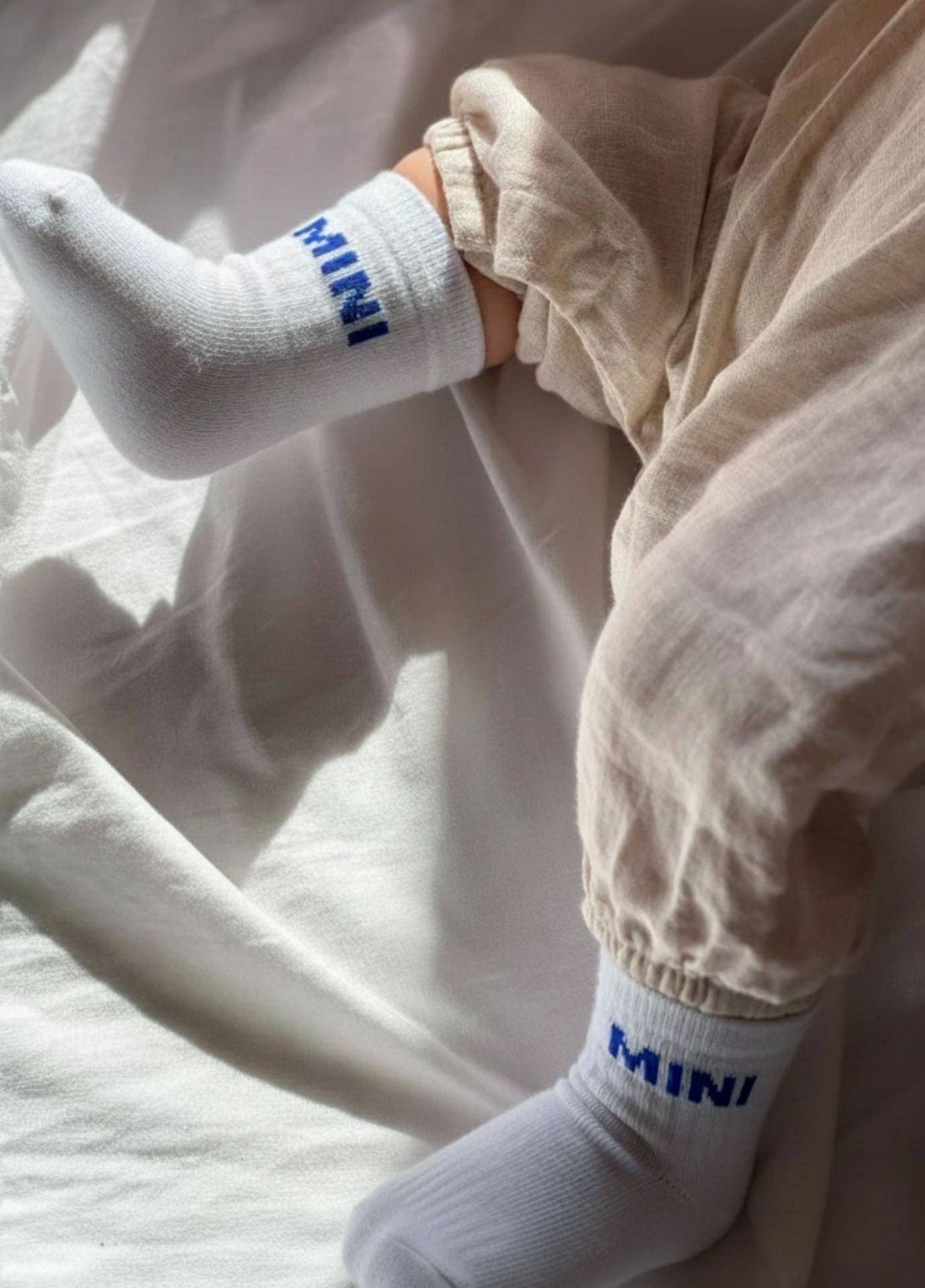 Calzini mini blu in cotone biologico